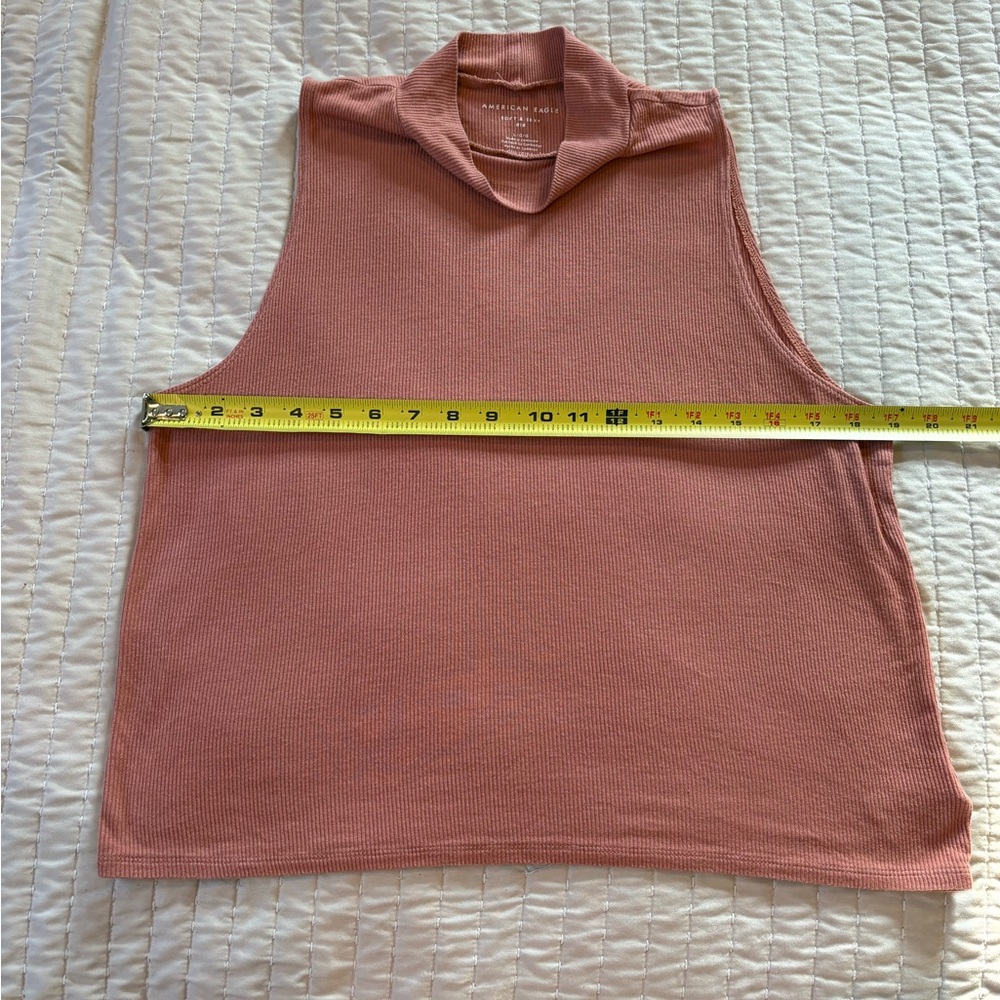 American Eagle Outfitters Mock Neck Tank Top - Coral - Picture 4 of 5